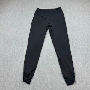 Footjoy Womens Leggings Small Black Ankle‎ Length Rib Block Golf Performance